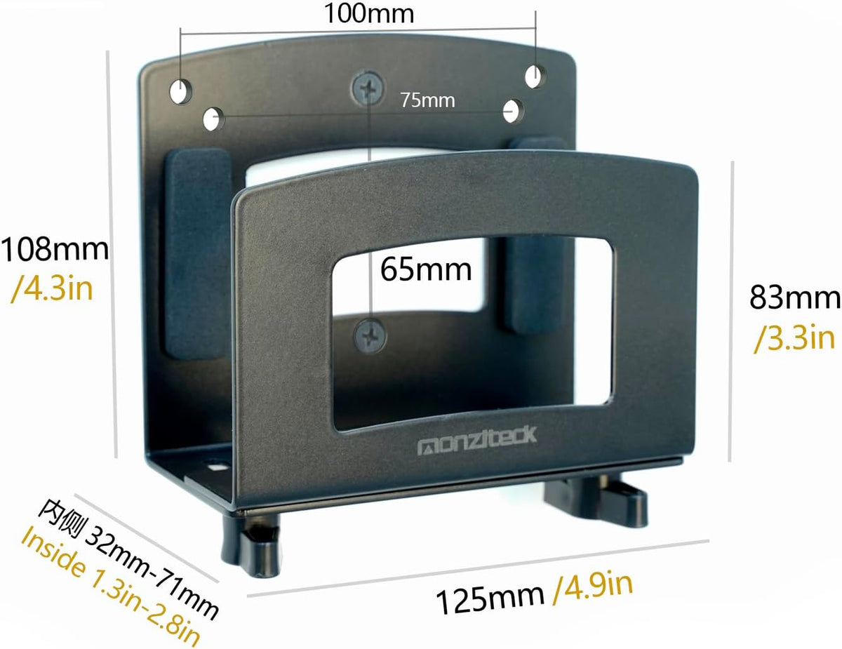 Adjustable Small Device Wall Mount Or VESA Mount Behind the Monitor |Design for Streaming Media Player, Switch, WII,Cable Boxes, Modems,Router,Power,mini pc,Mac mini,OptiPlex MFF and More - Image 3