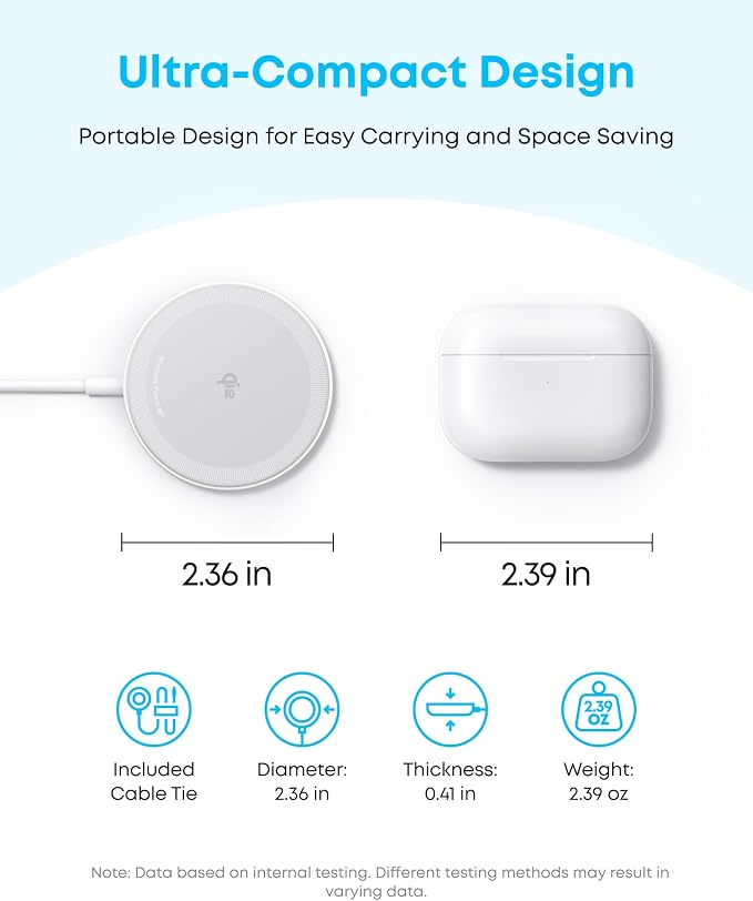 Anker Zolo MagSafe-Compatible Wireless Charger with Qi2 15W Fast Charging | Qi2-Certified Charging Pad for iPhone 17 - 12 Series, AirPods, and More (Adapter Not Included, Not for Pixel) - Image 5