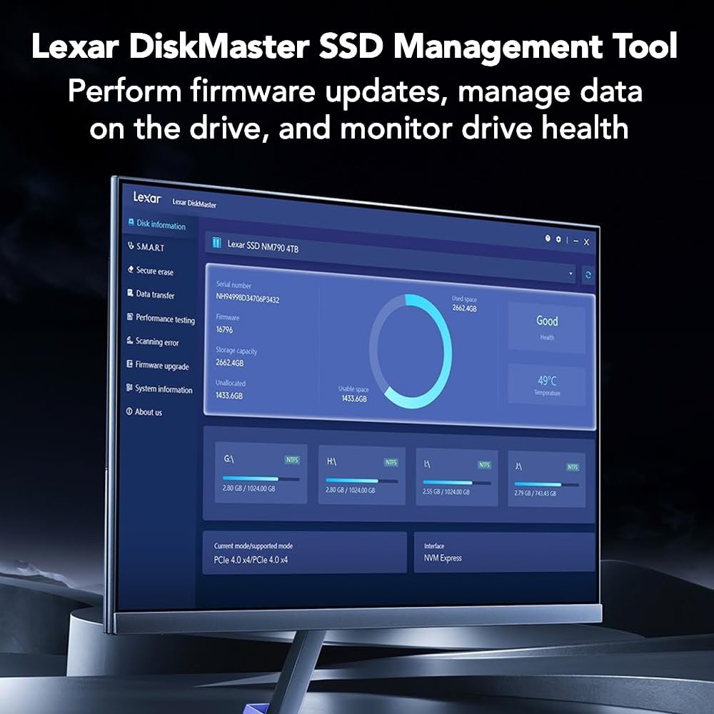 Lexar 2TB NQ780 Internal NVMe SSD, 7000/5000 MB/s, M.2 2280, PCIe Gen 4x4 - Image 6