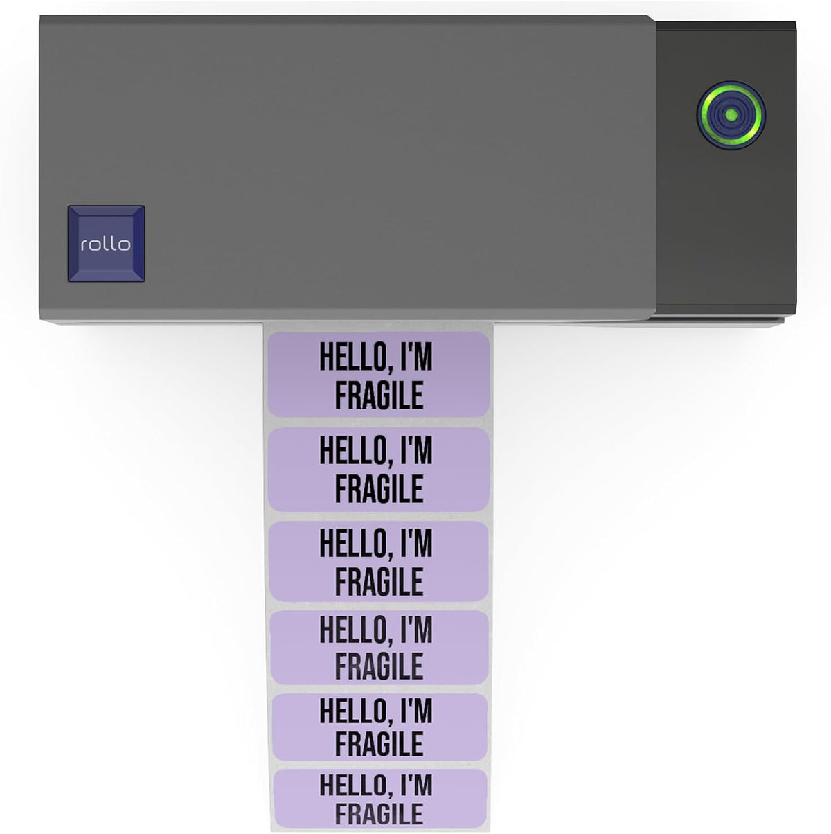 Rollo Direct Thermal 2x1 Sticker Labels - Roll of 1,000 Labels (Purple) - Image 2