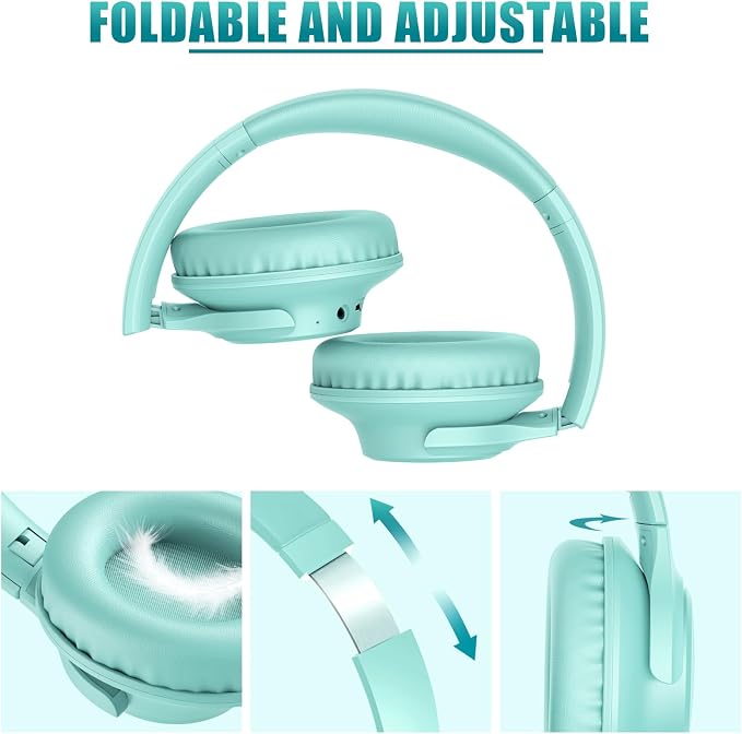 KVIDIO Bluetooth Headphones Wireless Over Ear Headsets 65H Playtime | Deep Bass, HiFi Stereo, Bluetooth 6.0, Microphone, Comfortable Fit, Foldable, Lightweight, Low Latency for Travel Home Office - Image 6