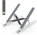 Tonmom Laptop Stand for Desk, Adjustable Laptop Riser, White | ABS+Silicone Foldable Portable Notebook Holder, Ventilated Cooling Notebook Mount Computer Stand for 10-15.6” Laptops,Tablets by Tonmom