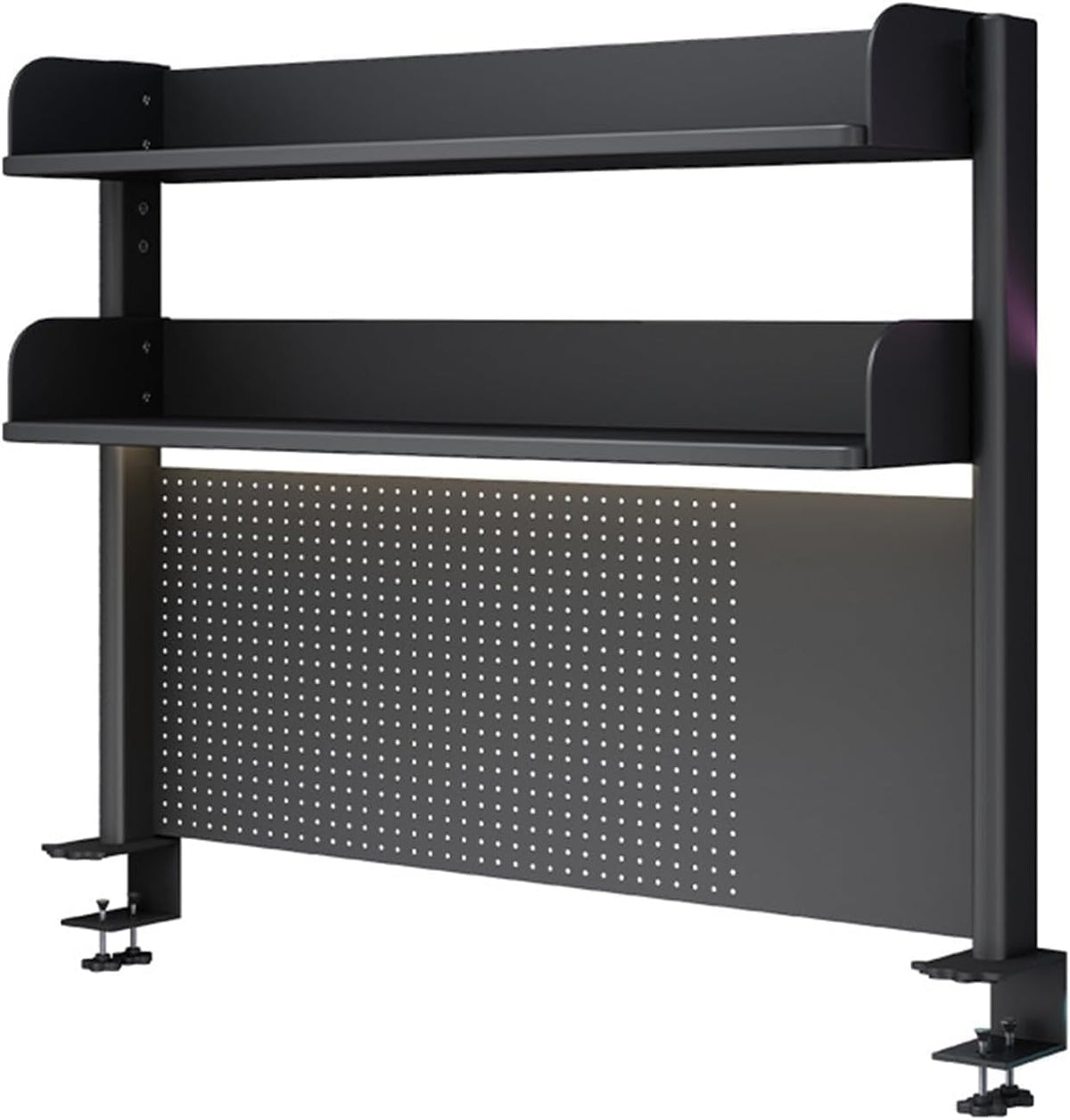 Clamp On Desk Organizer Shelf, Desk Extender Pegboard Workstation,Computer Desk Accessories for Office, Privacy Panel for Gaming Desk,Clamp-on 23.6/31.5/39.3in Desktop Shelving System,One Color,60 by Generic