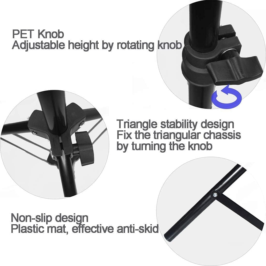 Projector Floor Stand, Portable Tripod Mount - Folding Stand for Projector, Camera, Webcam (18" to 40") - Supports Up to 3lbs (1.5kgs) - Image 4