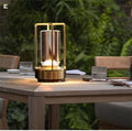 Rechargeable Cordless Small Metal Table Lamp, Stepless Dimming, 3-Color | Gold, 2600mAh Battery, Portable LED Desk Light, Cute, Suitable for Indoor/Outdoor/Restaurant/Bedroom/Bar/Coffee/Camping by HAPYGILightings