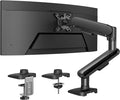 HUANUO Ultrawide Monitor Arm for 13 – 40" Screens, Single Monitor Mount Holds up to 26.4lbs, Adjustable Monitor Stand with C-Clamp & Grommet Base, VESA Mount 75x75mm/100x100mm by HUANUO
