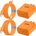 Type C Charger Fast Charging 60W Super Fast USB C Fast Charger Block with 10FT Extra Long C to C Charging Cord for Samsung Galaxy S26 Ultra/S26/S26+/S25 /S24/S23 Ultra/iPhone 17 16 15 Pro Max-Orange by Auorld