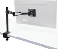 Height Adjustable Double Swivel Monitor Desk Mount Stand for Single Monitor up to 27 inches - VESA Mount Compatible by IOCrest