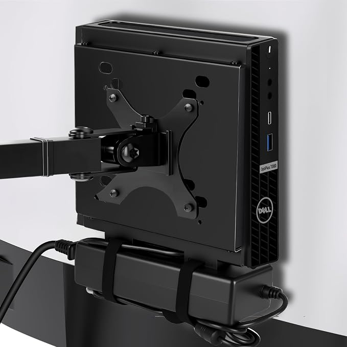 Dual VESA Mount for Dell OptiPlex Micro,Wall Dual VESA and Under Desk Mount Fits Dell Micro Pro,Plus MFF,Support VESA Dell Micro Mount for Monitor Arms and Wall Mounts with 75x75mm&100x100mm Mounting by JinLunar