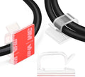 60 PCS XHF 5/8” Adhesive Cable Wire Clips Clear, Outdoor Christmas Light Clips, Cable Staples Cable Management Wire Organizer Cord Holder for Under Desk, Car, Wall, TV PC Ethernet Cable by XHF