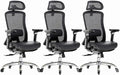 Marsail Big and Tall Mesh Ergonomic Office Chair with 6D Armrests, 3 Pack | 6-level lumbar support, sliding seat depth, high-elastic mesh seat, 3D headrest, 5-position recline, adjustable seat height by Marsail