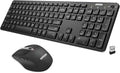 Arteck 2.4G Wireless Keyboard and Mouse Combo Ultra Slim Full Size Keyboard Keyboard and Ergonomic Mice for Computer Desktop PC Laptop and Windows 11/10/8/7 Build in USB-C Rechargeable Battery by ARTECK
