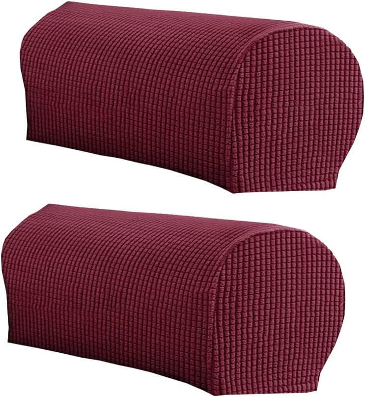 LINGXIYA Stretch Plush Armrest Covers,Spandex Armrest Slipcovers,Set of 2 by LINGXIYA
