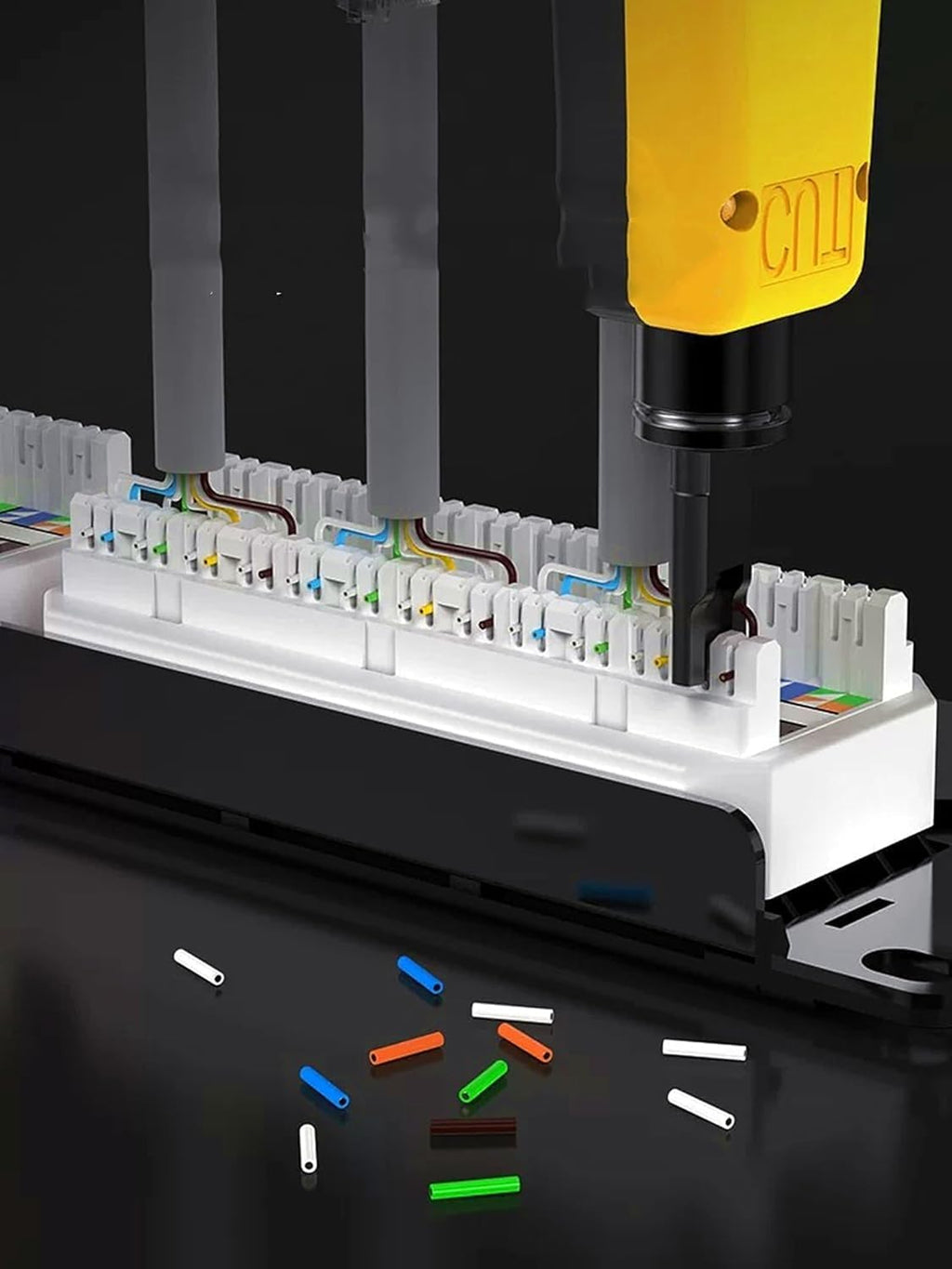 Network Tool Kit for Cat6 Cat5e Cat5, Pass Through RJ45 Crimp Tool Kit, Ethernet Crimper Cat6 Cat5e Cat5 Crimping Tool with Wire Tracker, Pass Through Connectors - Image 7