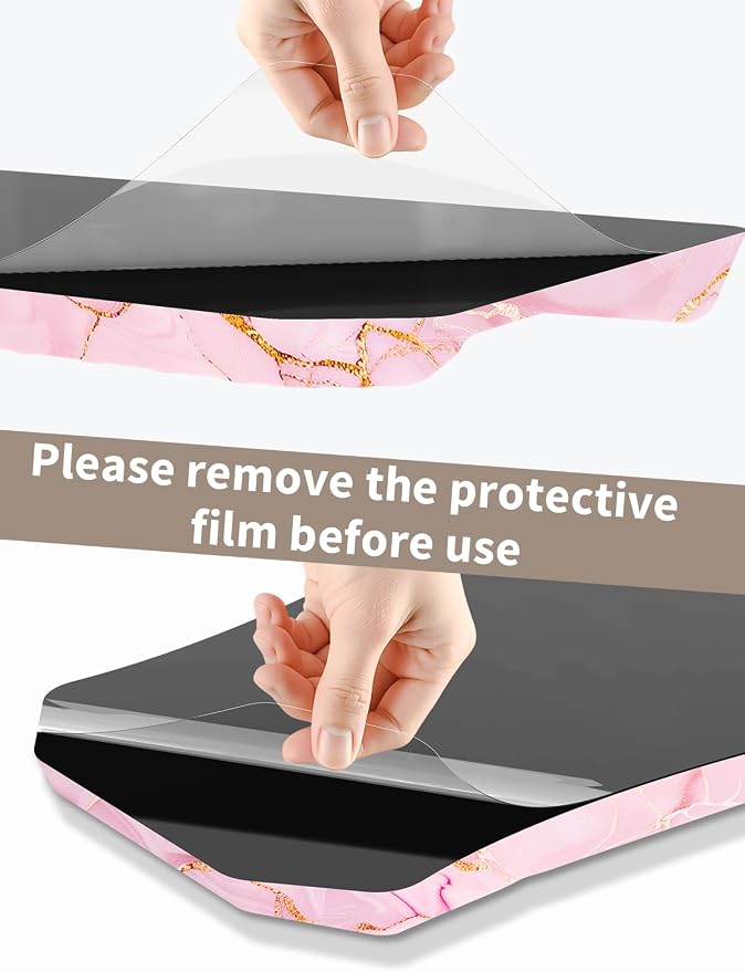 3-in-1 Ergonomic Keyboard Stand with Wrist Rest & Mouse Pad Set,Pink Marble | Comfy Keyboard Riser Holder Soft Mousepad with Massage Design, Memory Foam and Non-Slip PU Base for Pain Relief - Image 8