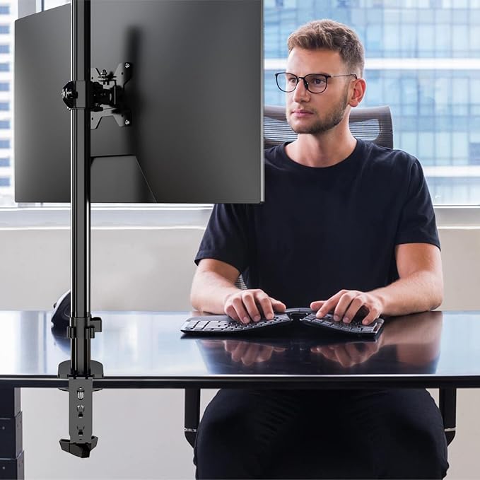 Pholiten Single Tall Monitor Stand Desk Mount，Extra Tall 31 Inch Fully Adjustable Monitor Mount for 13-32 Inch LCD Screen,Holds up to 22lbs | Fully Adjustable Tall Monitor Arm for 13-32 Inch LCD Screen, Holds up to 22lbs - Image 4
