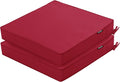 Outdoor Chair Cushions Set of 2, 24 x 24 x4 Inch Deep Seat | 3 Year Color Fastness Thick Patio Chair Cushion with Ties for Garden Lawn Sofa Couch, Burgundy by COMCAVER