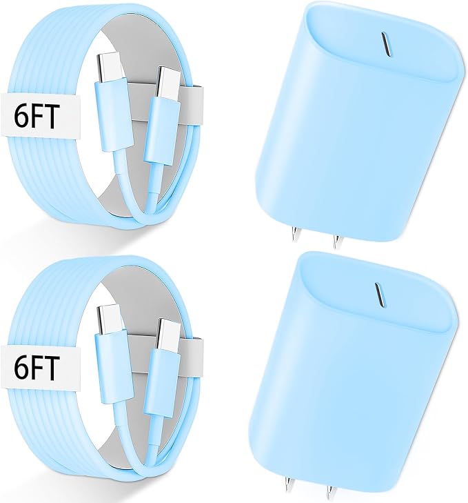 iPhone 17 16 15 Pro Max Charger Fast Charging, 6 FT iPhone 17 Charging Cable Long USB C Cord with 20W PD Fast iPhone 17 Pro Max Chargers Block for iPhone 17/17 Pro Max/17 Air/iPhone 16/15 Series, iPad by Bustuny