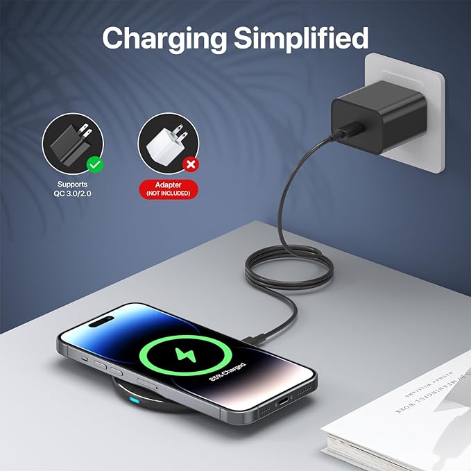 Wireless Charger 30W, 30W Fast Wireless Charging Pad For iPhone 15 14 13 12 11 X 8, Samsung Wireless Charger For Galaxy S24/S23/S22/S21/S20/S10/S9/S8/Note20/10/9/8, Air Pods/Galaxy Buds, Pixel/LG G8 7 - Image 4