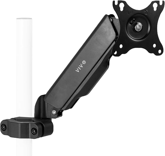 VIVO Universal Full Motion Pneumatic Pole Mount Arm for 17 to 32 inch Monitor Screen, 75mm and 100mm VESA Plate, Black, MOUNT-POLE05A by Unknown