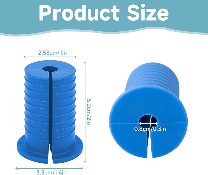 2 Pcs Starlink Cable Routing Kit for 1 Inch Wall Hole, Blue Silicone Wall Grommet for Ethernet Cable, Perforated Cable Punch Grommet, Starlink Accessories - Image 6
