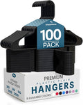 Utopia Home Plastic Hangers 100 Pack – Space Saving Clothes Hanger Black | Durable & strong | Closet organizer & storage | Ideal for apartments, dorms & stocking stuffers by UTOPIAHOME