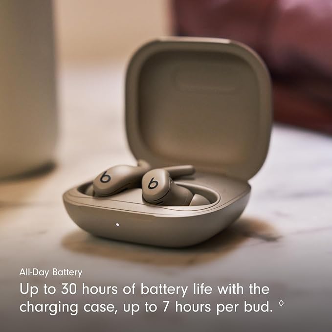 Beats Powerbeats Fit - Wireless Noise Cancelling Workout Earbuds with Secure-Fit Wingtips, Up to 30-Hour Battery Life, Sweat & Water Resistant, Apple & Android Compatible - Gravel Gray - Image 6