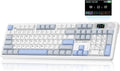 LINGBAO K108 Pro Wireless Mechanical Creamy Keyboard with Number Pad & Knob | Full Size Mechanical Keyboard with 10000mAh Battery, PBT Keycaps, Gasket Mount, RGB Backlit Hot-swap Custom Keyboard for PC by CORBOBO