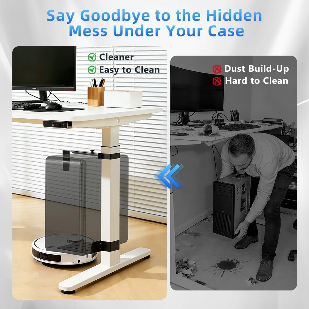 Under Desk PC Mount for Standing Desk, Clamp-On CPU Holder, 50lbs Capacity - Image 5