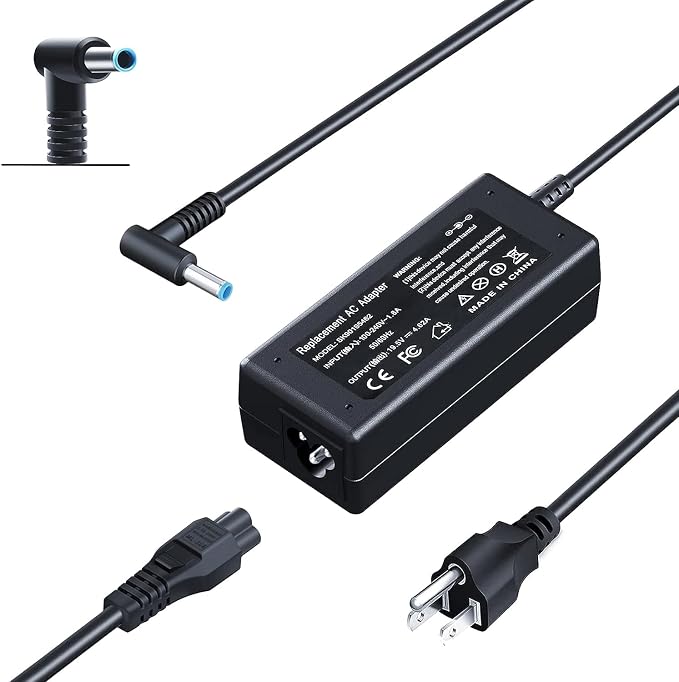Blue Tip 65W Replacement for HP Laptop Charger Compatible with HP Pavilion x360 14 15 17,Envy 13 15 X360,Elitebook 840 G5, ProBook Chromebook Stream Series2 by BestChargerBatteryForYou