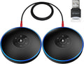 EMEET M220 Bluetooth Speaker, Daisy Chain/Use Alone up to 16 attendees | Professional Wireless Speakerphone 360°Voice Pick-up 8 AI Noise Cancellation Mics Skype Speakerphone for Conference Calls by EMEET