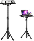 Projector Stand Tripod Laptop Stands Height Adjustable | from 23.5" to 46.5" with Gooseneck Phone Holder, Floor for Office, Home, Stage, Studio, Outdoor, DJ Racks Holder Mount by PlayimaginationtodecorateHomeOffice