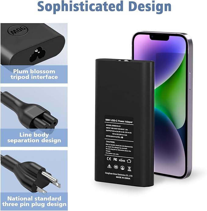 LHYSFIY 90W 65W USB C Laptop Charger Compatible with DELL Latitude 5420 5520 5320 7420 5430 7390 7320 7400,DELL XPS 13 Chromebook 3100 Computer Type C Fast Charging Power Supply Cord - Image 3