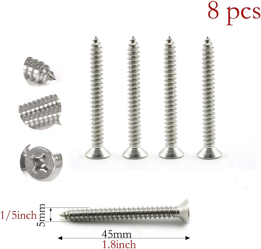 heyous 2 Set M8 Suspension Ceiling Wall Mount U Hook Anchor Hanger Stainless Steel Heavy Duty Multi Purpose Hammock Swing Ceiling Hook Rhombic Base Plate with Snap Hook - Image 4