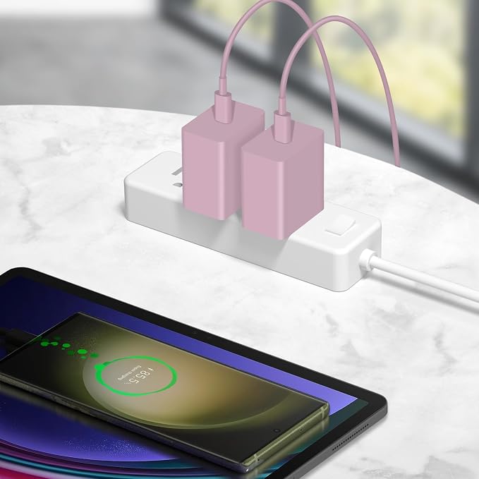 USB C Charger Type C Charger Fast Charging Long 6FT 45W Samsung Charger | for iPhone Air/17 Plus/17 Pro/17 Pro Max/16 Plus/16 Pro/16 Pro Max/15 Pro Max/iPad Pros/Samsung Galaxy S26/S25,Android(Pink) - Image 7
