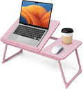 Lap Desk for Couch/Sofa/Floor, 5-Angle Adjustable Bed Desk with Foldable Legs &Cup Holder, Light Weight Bed Tray Table for Writing/Eating/Reading, Portable Laptop Stand for Adults, Kids by Unknown
