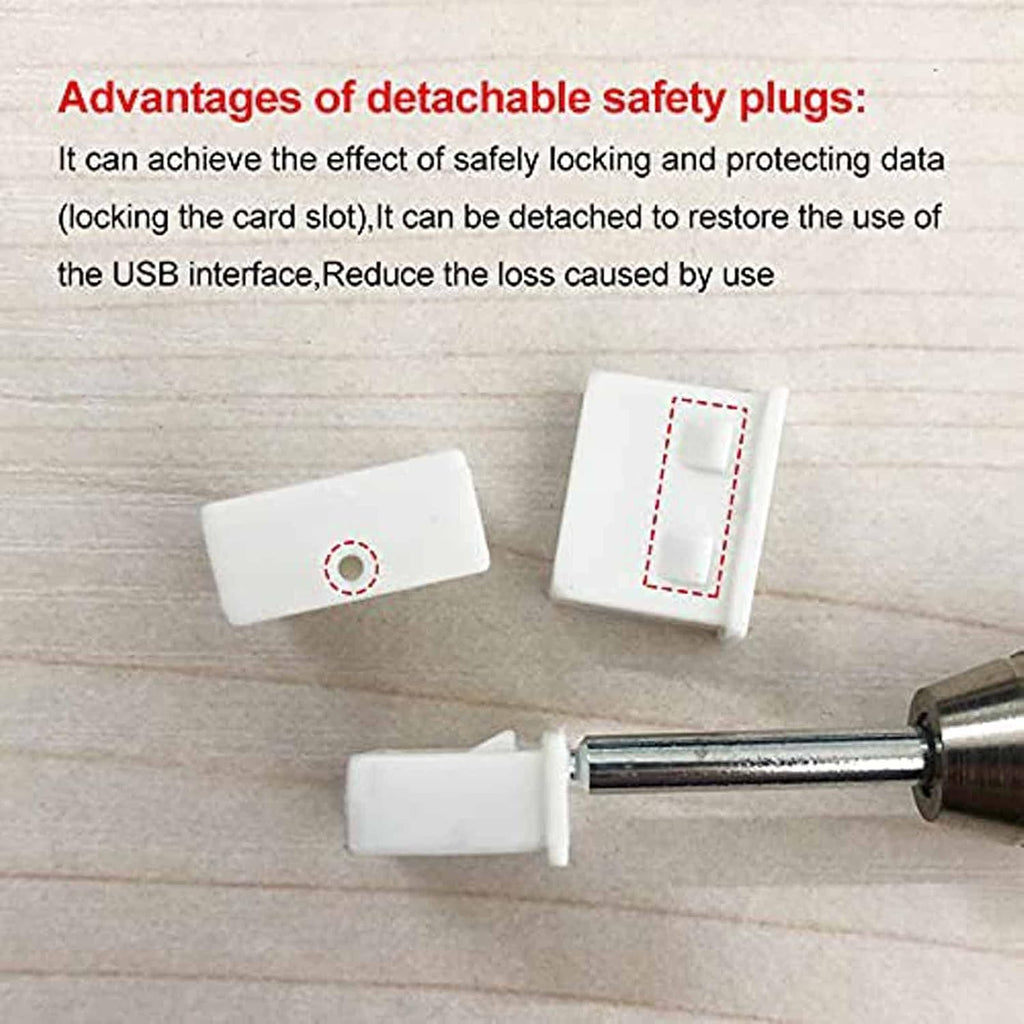 10Pcs USB Port Lock with 1 Keys, Locking USB Port/Dust Blocker, USB Dust Cover Cap Female Port Plugs Protector, Compatible with Computer,TV,Router,USB Devices(Green) - Image 5