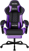 Ergonomic Video Gamer Chairs Gaming Computer Chair Gamer Chairs for Adults Massage Lumbar Support Swivel Height Adjustable Headrest Backrest by SUKIDA