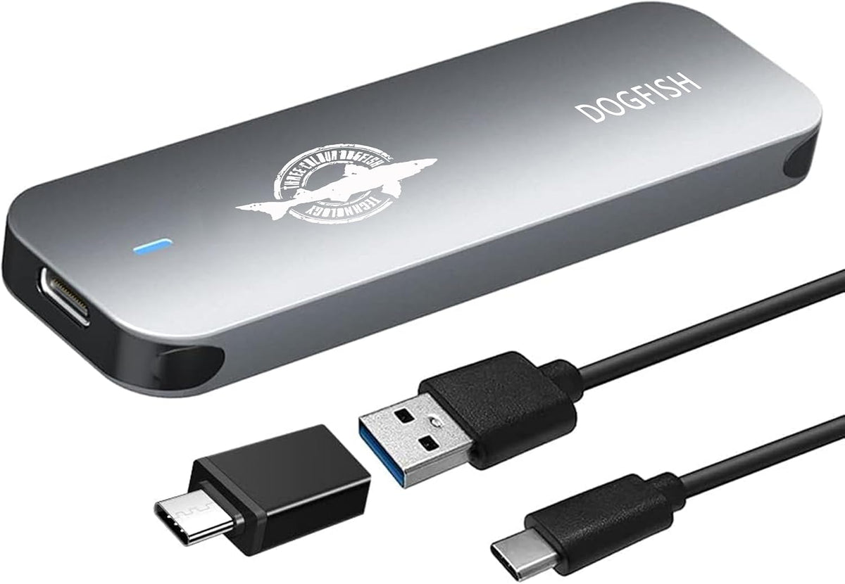 Dogfish 256GB Portable External SSD, Up to 500MB/s, USB 3.2 Gen1,Plug&Play by THREE COLOUR DOGFISH