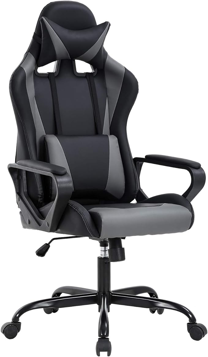 BestOffice PC Gaming Chair Ergonomic Office Chair Cheap Desk Chair Executive Task Computer Chair Back Support Modern Executive Adjustable Arms Rolling Swivel Chair for Women, Men by BestOffice