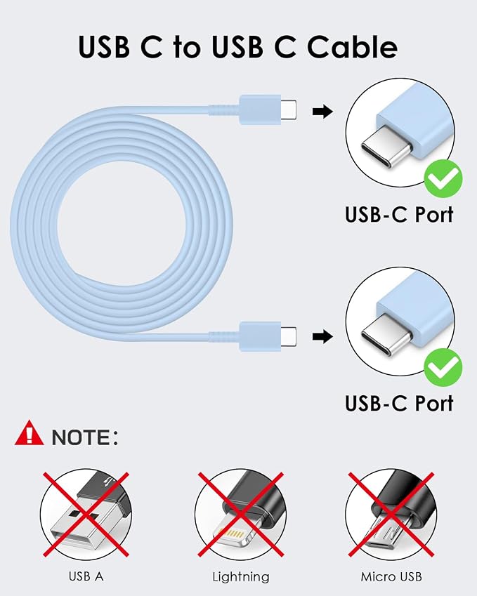 AISNI USB C Charger 25W Type C Charger Fast Charging Android Charger Block | for Galaxy S26 Ultra/S26/S26+/S25 Ultra/S25/24 Ultra/S24/S23 Ultra/S22 Ultra with 10 FT Long Phone Charger USB C Cord - Image 3