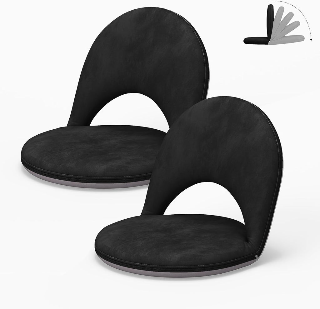 2Pcs Floor Chair with Adjustable Back Support for Kids and Adults by Cuzobro