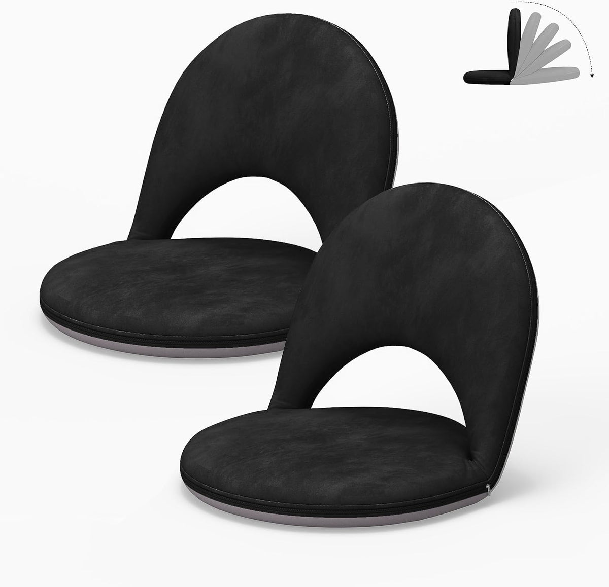 2Pcs Floor Chair with Adjustable Back Support for Kids and Adults by Cuzobro