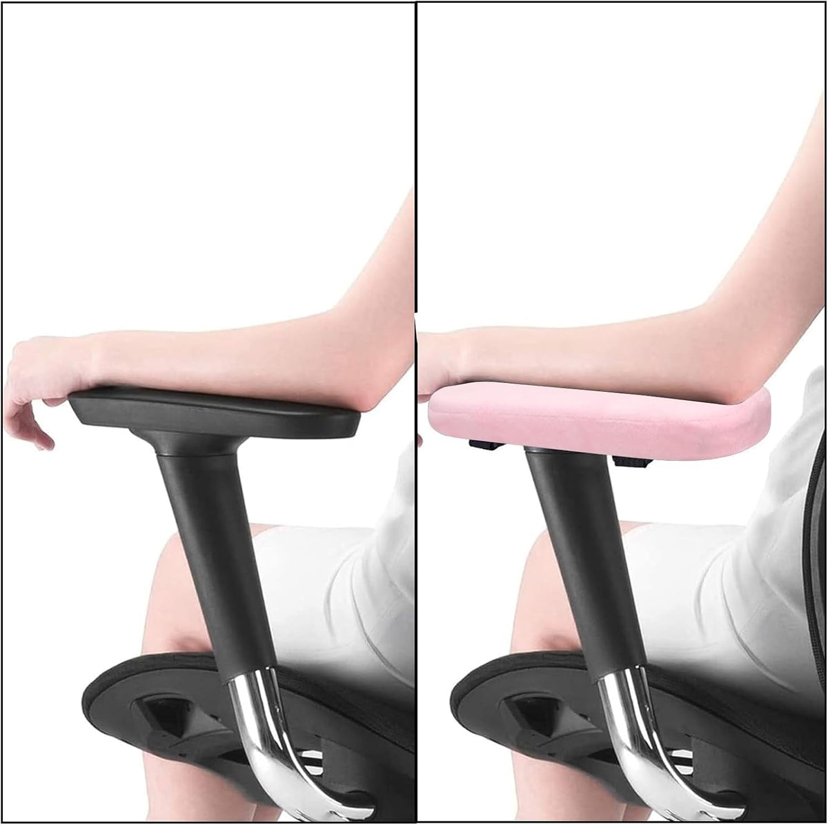 MOSISO Chair Armrest Pads, Home/Office Chair Arm Rest Covers, Pink - Image 4