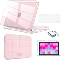 EooCoo for MacBook Neo Case 13 inch 2026 Model A3404, Crystal Blush | Crack & Scratch Resistant, Sturdy, Hard Shell Case & Sleeve Bag & Type C & Keyboard Skin & Screen Film, Mac Neo Accessories by EooCoo