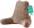 Sasttie Reading Pillow for Bed, Back Pillow for Sitting Up, Light Brown | 25" Backrest Support Cushion for Couch, Sofa, and Floor, Dorm Essentials, OEKO-TEX, Adjustable Down Alternative Fill by SASTTIE
