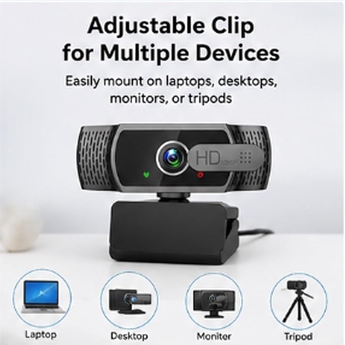 4K Webcam with Microphone for Laptop & Desktop Computer Camera | PDAF autofocus, dual noise-canceling mics & low-light correction. Best usb hd webcam for mac, laptop and smooth streaming. - Image 5