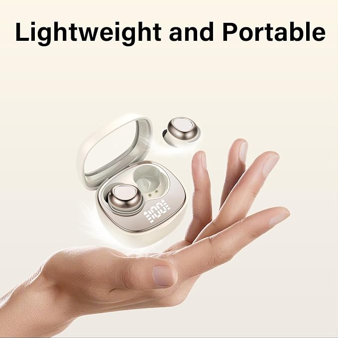 Wireless Earbuds, Hybrid ANC 40dB Noise Cancelling Headphones, 45H Playtime, Bluetooth 5.4, 10mm Drivers with 5 EQ, ENC Dual Mic, IPX7 Waterproof, Transparent Mode, Digital Battery Display White - Image 3