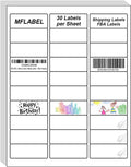 MFLABEL Address Label, 1" x2-5/8 Mailing Sticker, 30-UP White Shipping Labels for Inkjet or Laser Printer, 120000 Sticker Labels (4000 Sheets), 30 Label per Sheet by MFLABEL