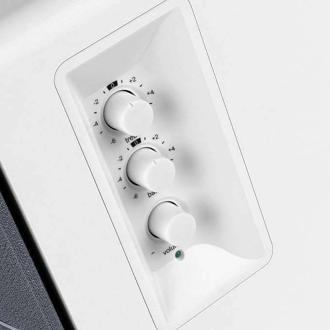 Edifier R1280T Powered Bookshelf Speakers - 2.0 Active Near Field Studio Monitor Speaker - White Enclosure - 42 Watts RMS - Image 3